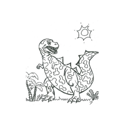Free colouring page: dangerous dinosaur
