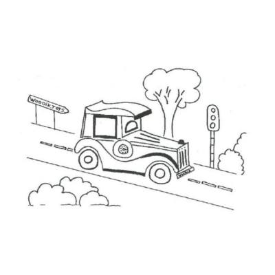 Free colouring page: oldtimer
