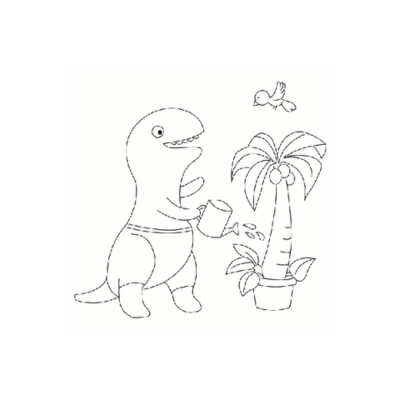 Woodix Toys free colouring page - dinosaur - hadrosaurus 1 - Woodix Toys 