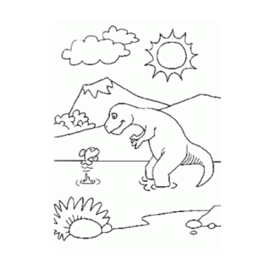 Woodix Toys free colouring page - dinosaur - hadrosaurus 2 - Woodix Toys