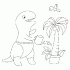 Woodix Toys free colouring page - dinosaur - hadrosaurus 1 - Woodix Toys